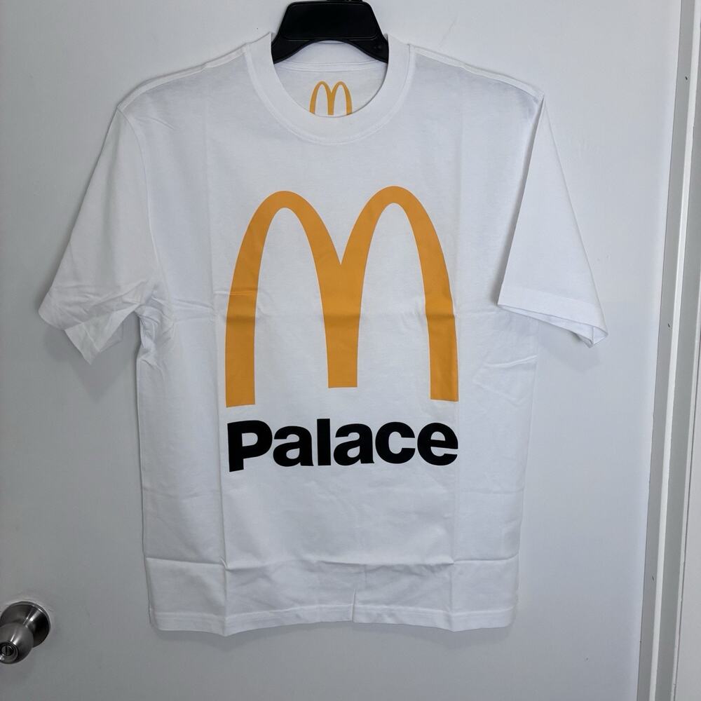 McDonald's Palace Graphic T-Shirt Men White Short Sleeve Crew Neck Size Large